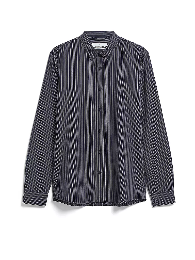 ARMEDANGELS Hemd Casual Fit QUAASA STRIPES dunkelblau