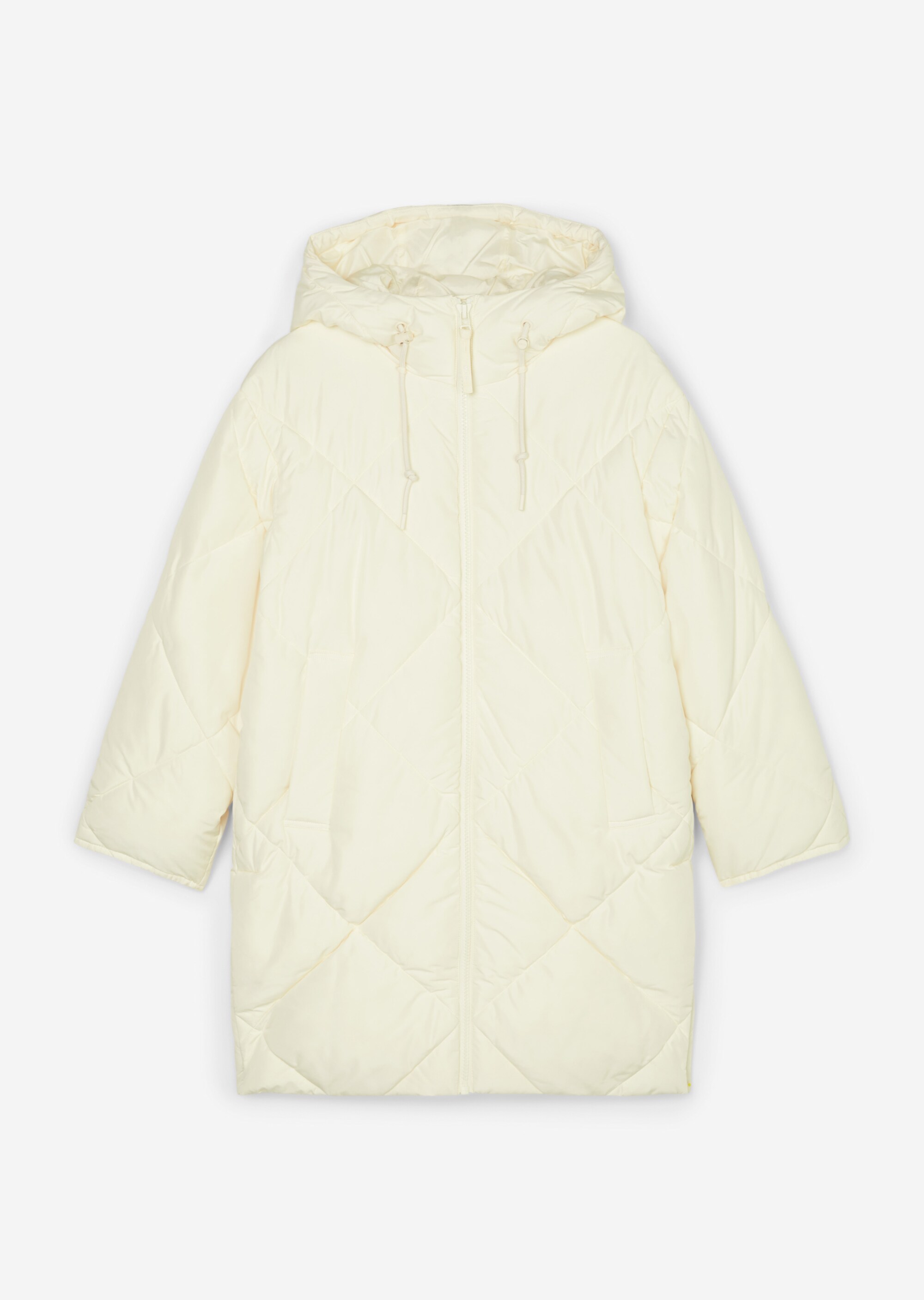 Lange Pufferjacke relaxedaus recycelten Materialien