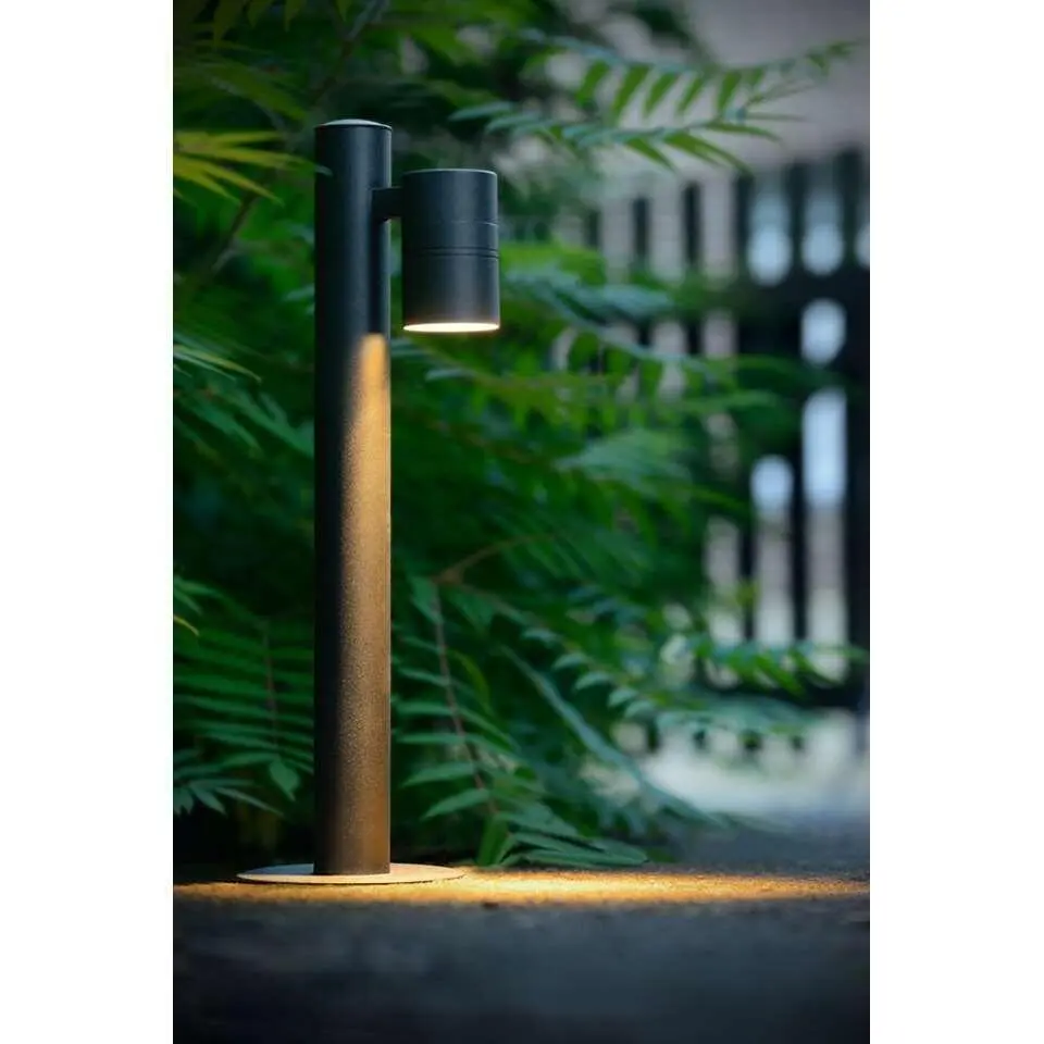 Lucide LED sokkellamp buiten ARNE IP44 - zwart - Ø6,3 cm