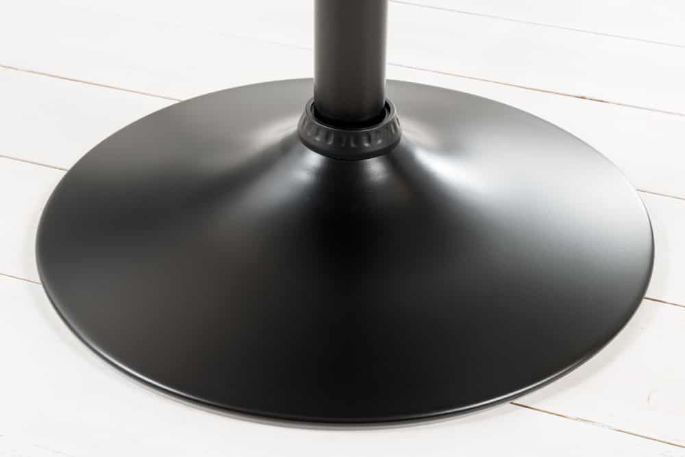 Höhenverstellbarer Barhocker COMFORT antik braun Microfaser drehbar mit Lehne Metall schwarz