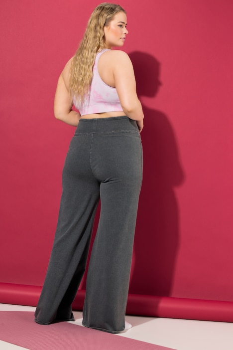 Yogahose, Flared Legs, breiter Elastikbund