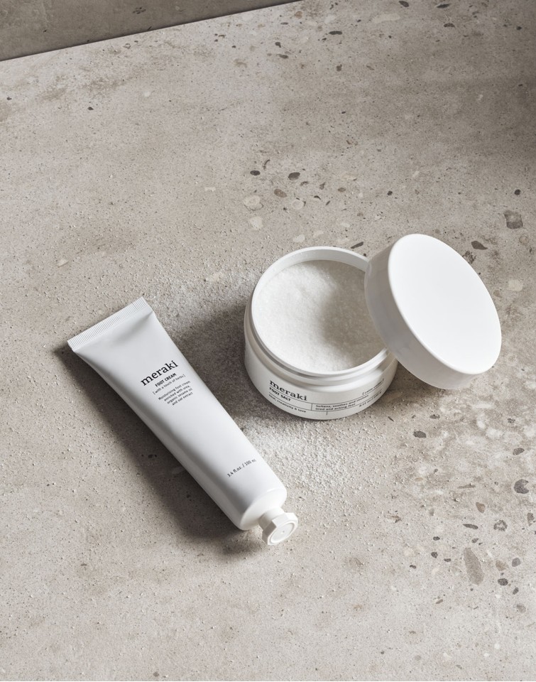 Meraki - Fodspa m/ salt og scrub - Gaveæske