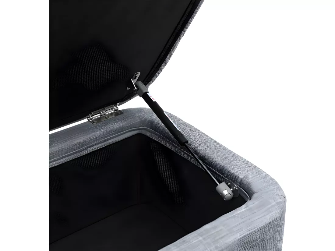 Bout de Lit avec Rangement en Tissu avec Pieds Bois - L101cm