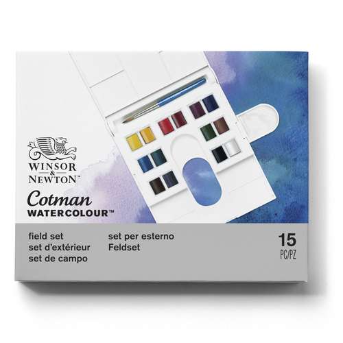 WINSOR & NEWTON Cotman™ Aquarellfarben Compact Set, 15-teilig