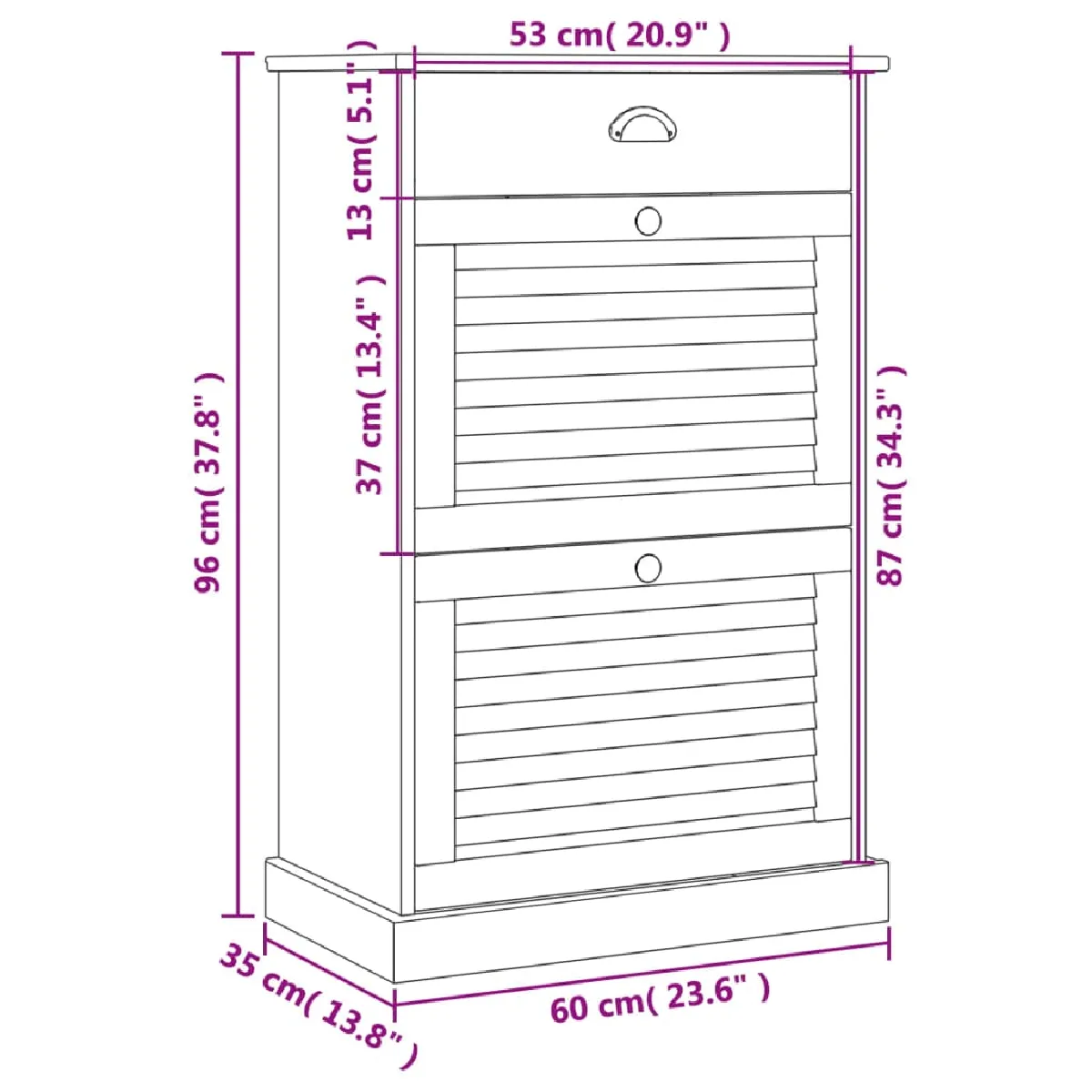 vidaXL Armoire à chaussures VIGO