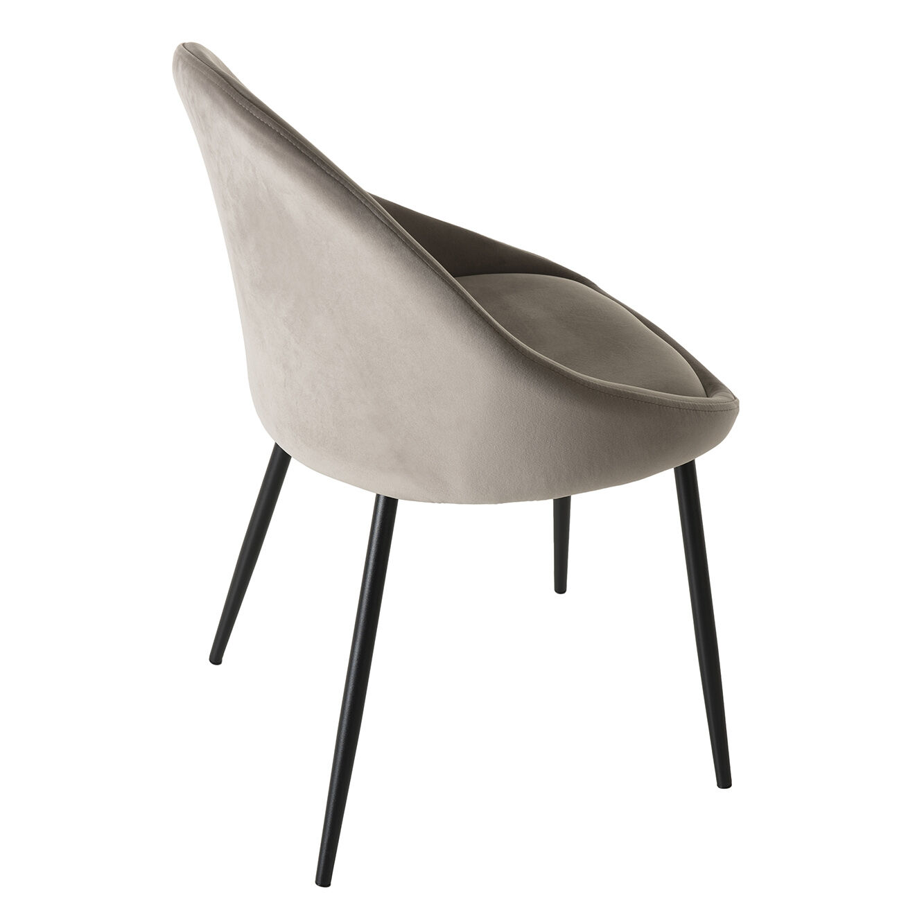 Macabane 2 Chaises Augustin en Velours chamois - 53x51x78 cm
