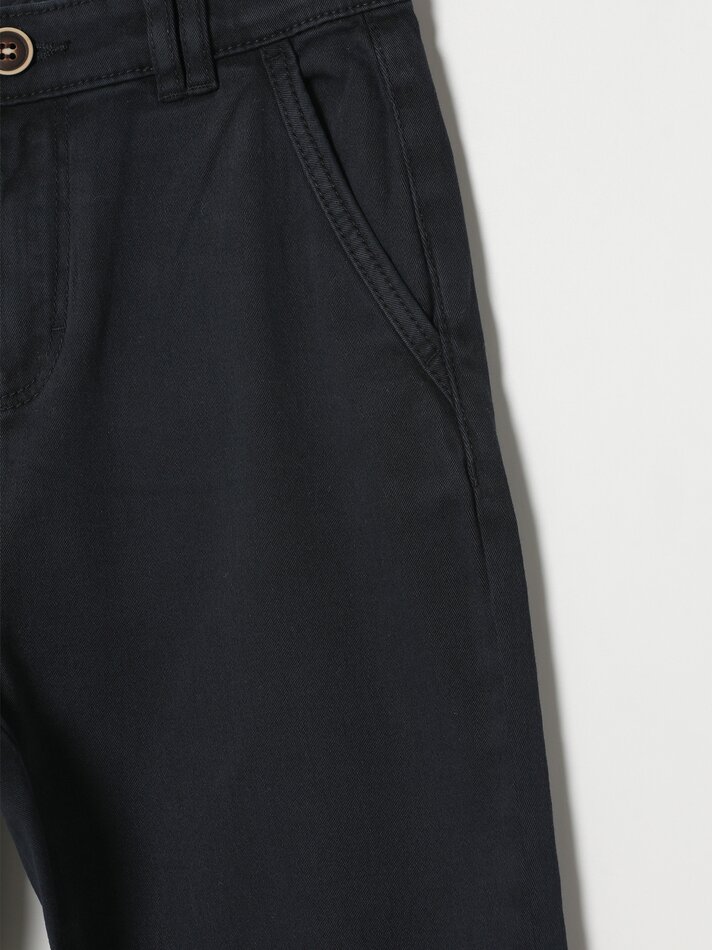 Calça chino básica - Azul marinho escuro