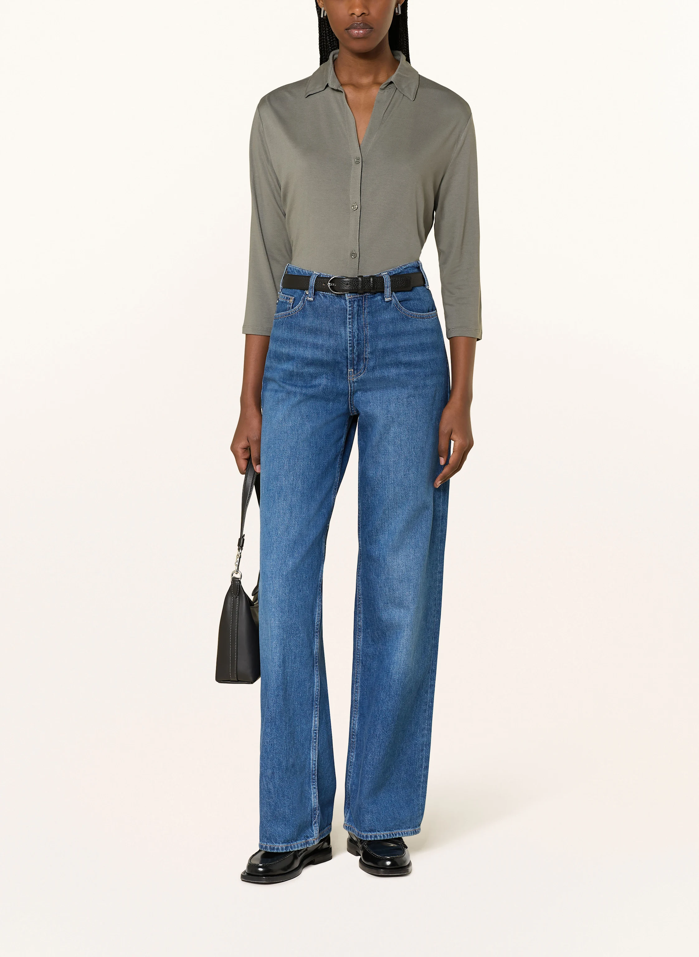 MAJESTIC FILATURES Cropped-Hemdbluse mit 3/4-Arm