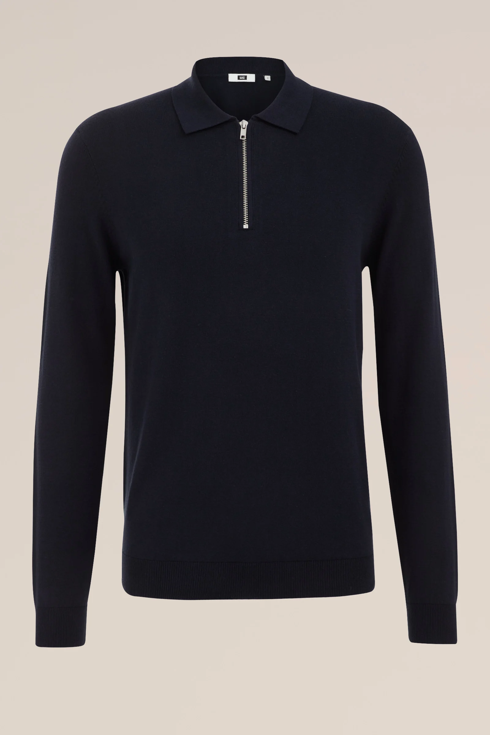 trui met rits WE Fashion Donkerblauw