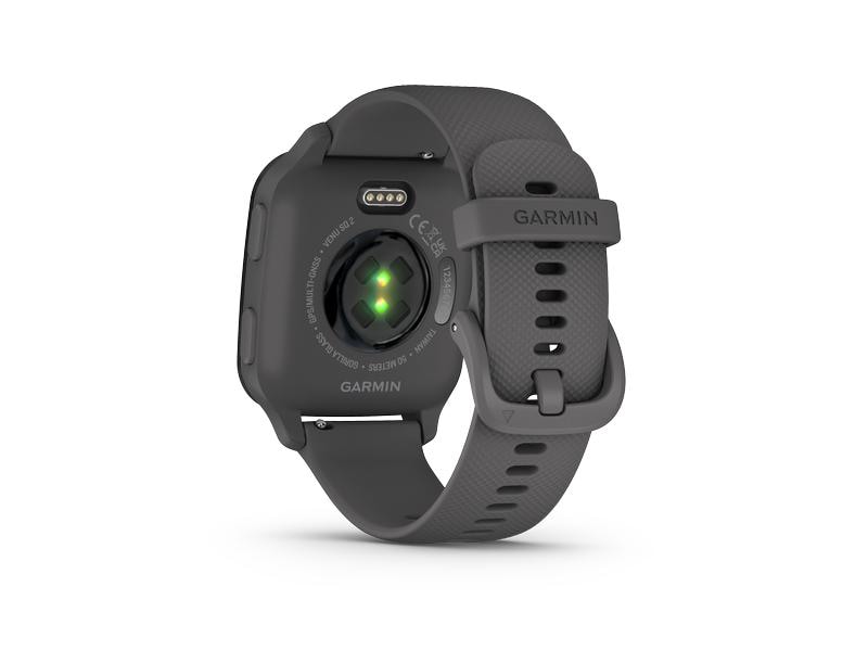 GARMIN GPS-Sportuhr Venu Sq2 Dunkelgrau/Schiefergrau GPS Fitness-Smartwatch