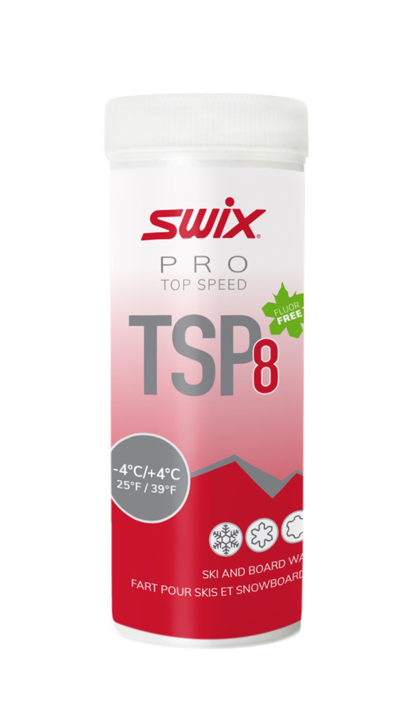 Swix Top Speed 8 Pulver 40g Perfekt under forhold på begge sider av frysepunktet