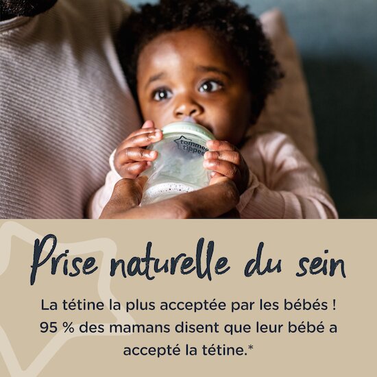 Biberon Closer to nature verre   Rose        de               Tommee Tippee