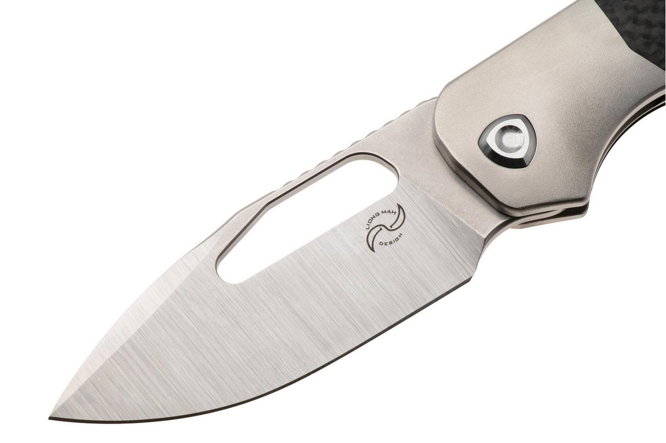 Liong Mah Field Duty 3.5 Bead Blasted S90V, Carbon Fiber Titanium, zakmes