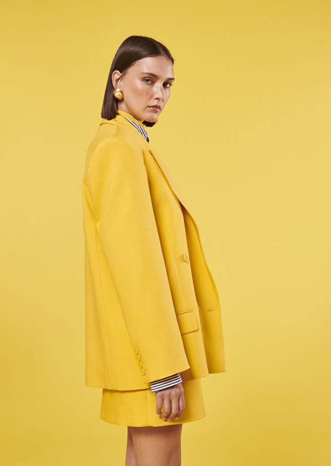 Veste Victoriajaune en tissu flammé