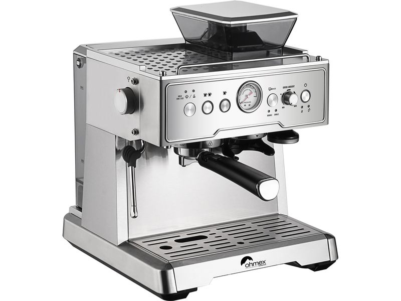 OHMEX Siebträgermaschine OHM-XPS-7303 Edelstahl Espressomaschine