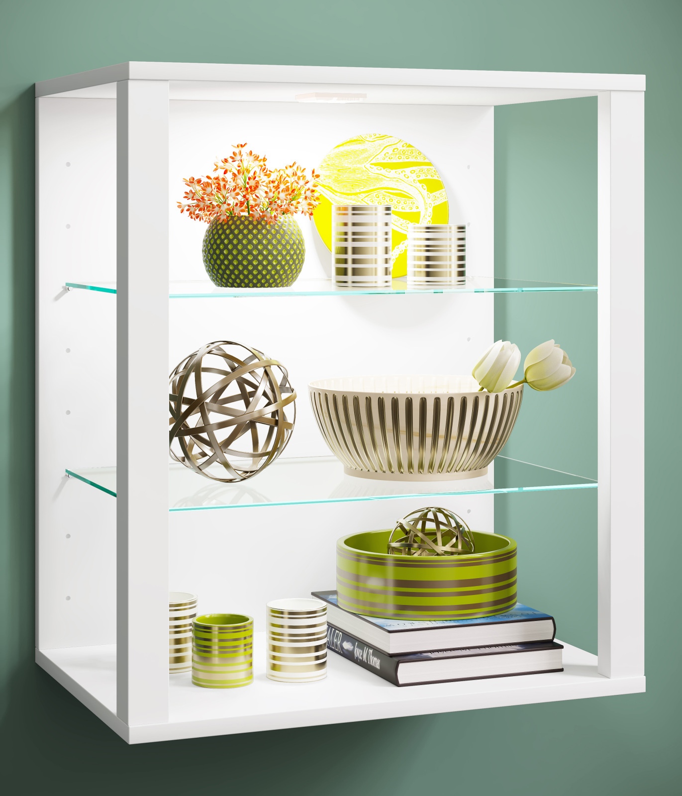 Wandvitrine GLASOL SW - weiß - 52x60 cm