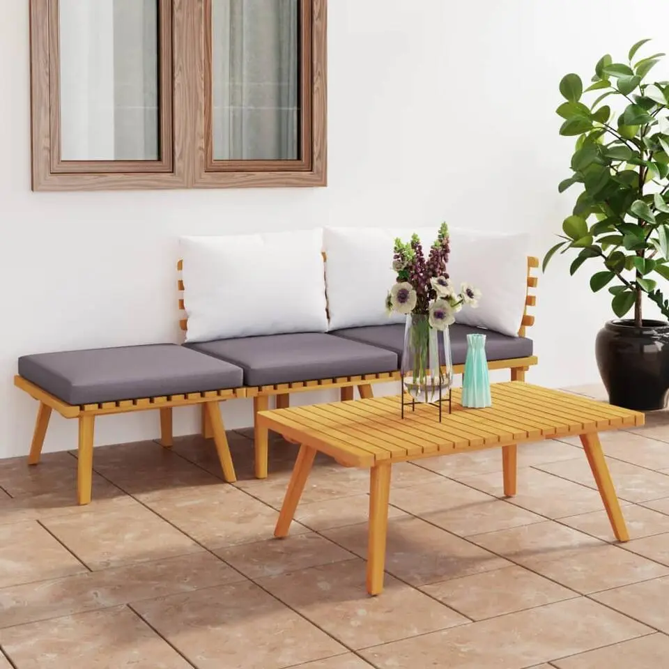 vidaXL - Loungeset - Bruin - Acaciahout