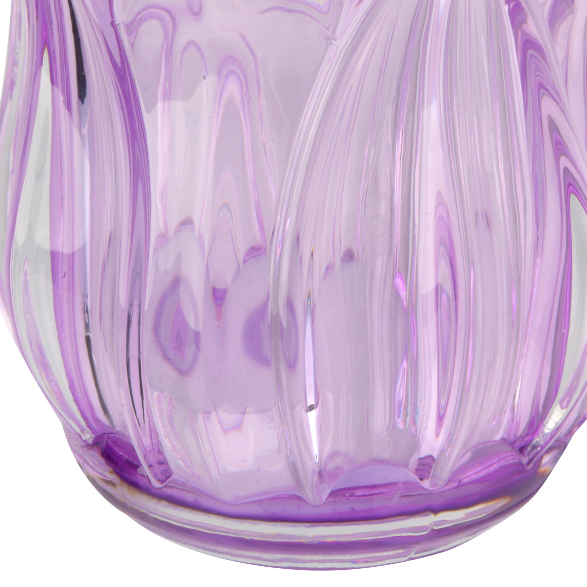 Teelichthalter in Tulpen-Form lila