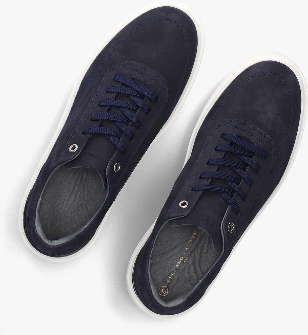 blauwe stefano lauran lage sneakers star 001