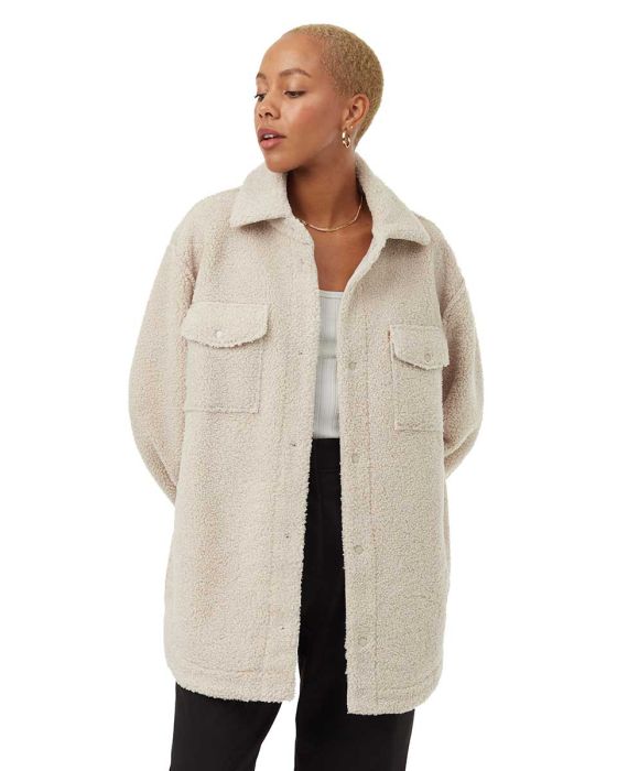 Recycled Boucle Fleece Jacket Women damejakke