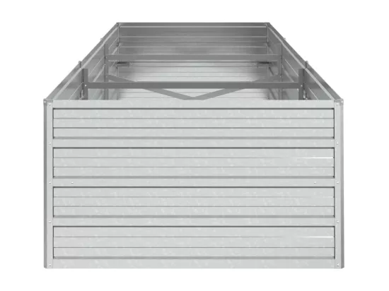Jardinière bac lit surélevé argenté 240 x 80 x 45 cm 02_0039413