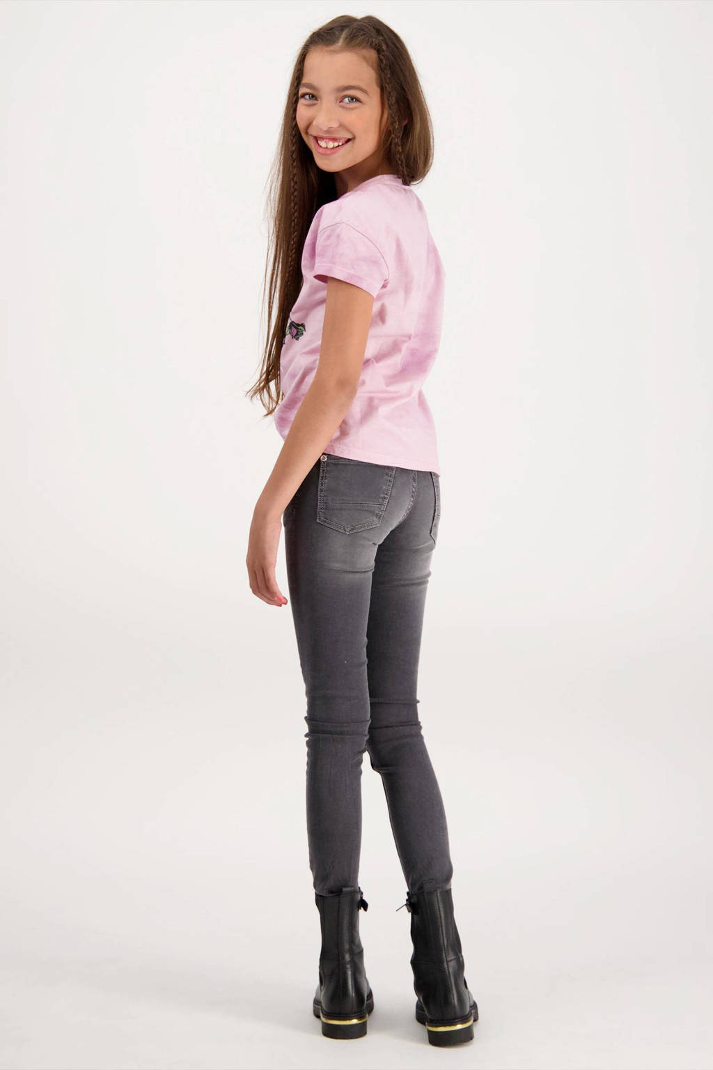 Vingino T-shirt Hira met printopdruk roze