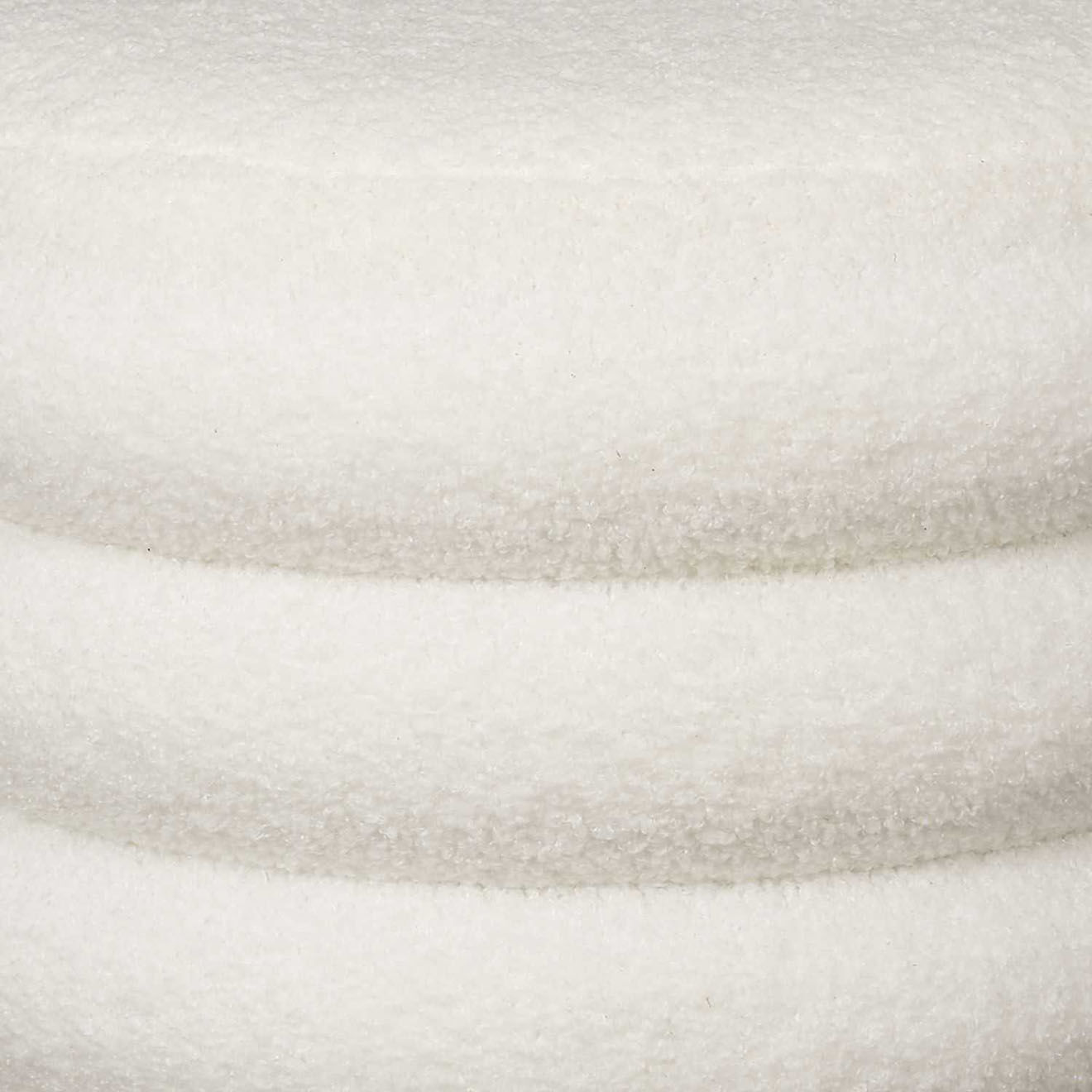 Home Deco Factory Pouf de rangement bouclette Freya blanc - 37x43.5x37 cm
