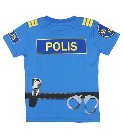 Den Goda Fen Kostüm - Polizei - Blau