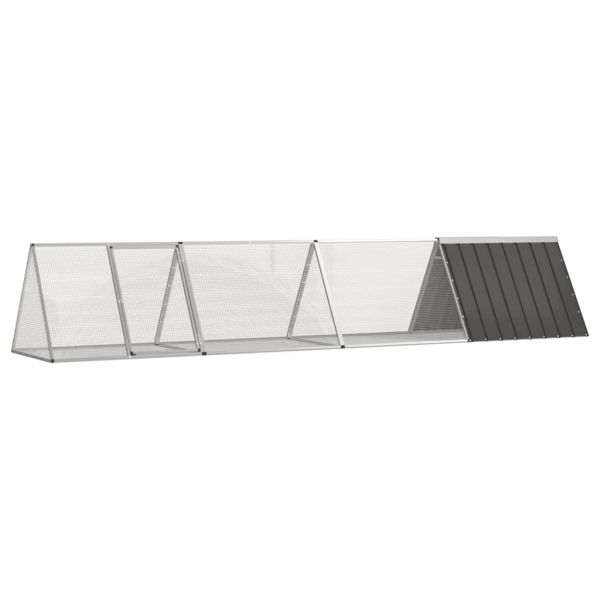 Gaiola Coelhos 403,5x80,5x71 cm Aço Galvanizado Antracite - 3106447