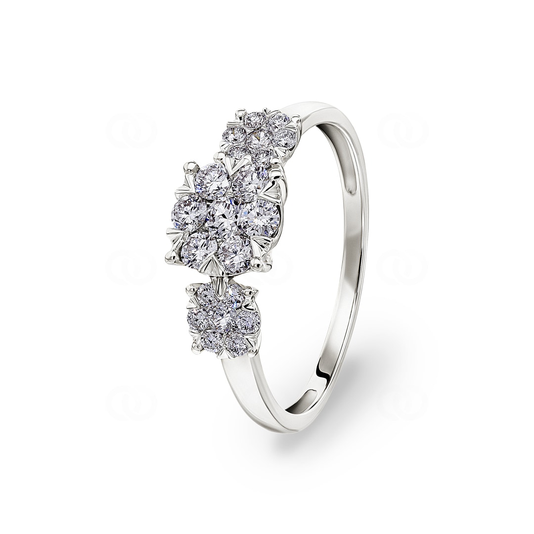 Verlobungsring 750/18 K Weissgold mit Diamanten 0.50 ct H/si by CHRISTIAN