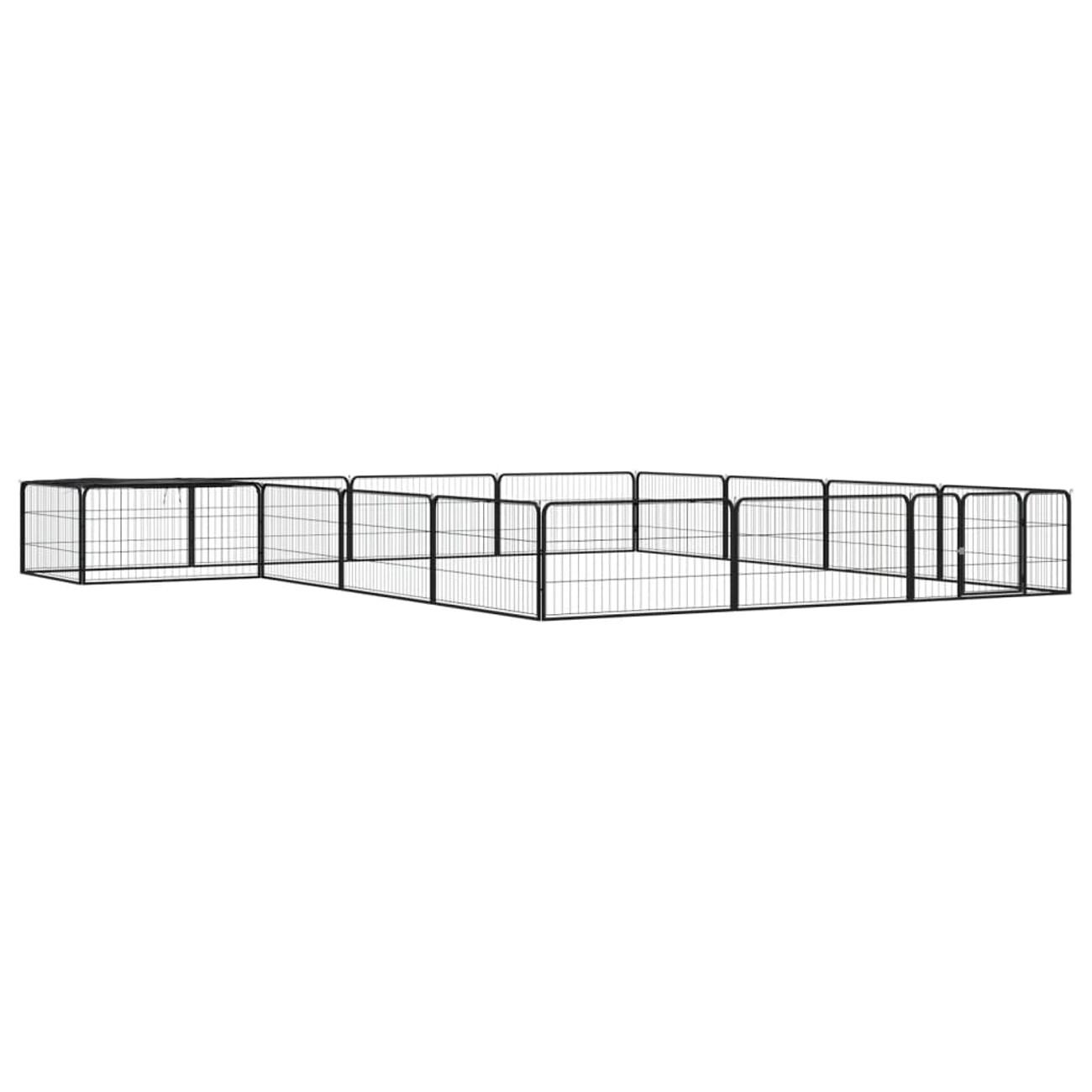 VidaXL Hunde Laufstall / Freilaufgehege mit Unterstand 4 m, 4 m, 50 cm