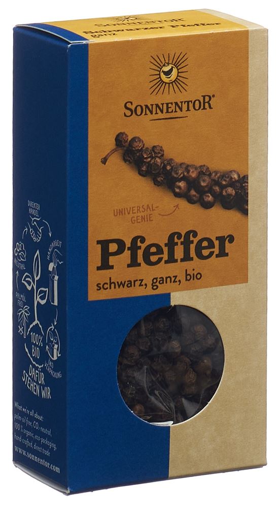 SONNENTOR Pfeffer<br>55 g, schwarz ganz BIO