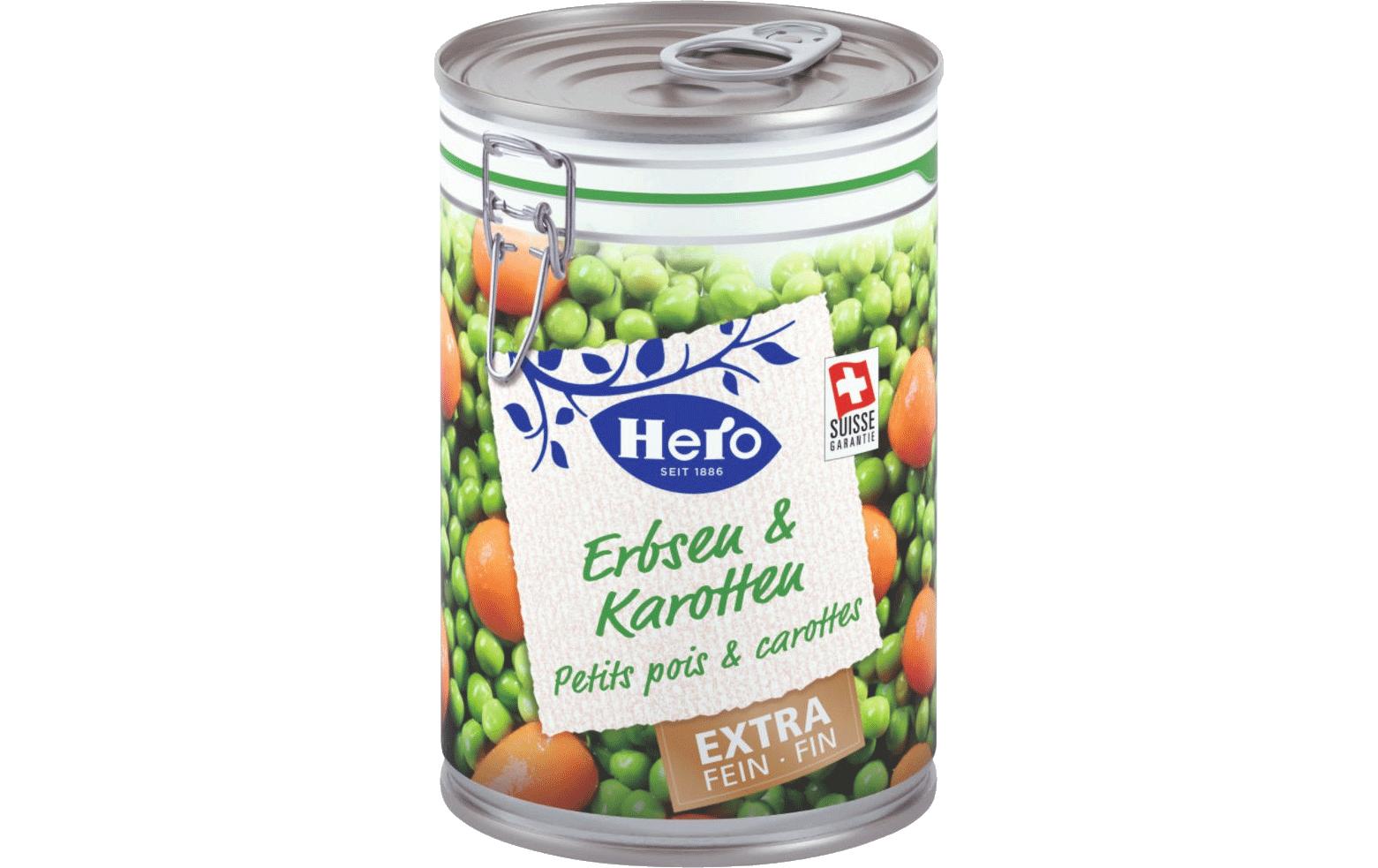 Dose Erbsen & Karotten extra fein 420 gZarte Erbsen mit Pariser Karotten