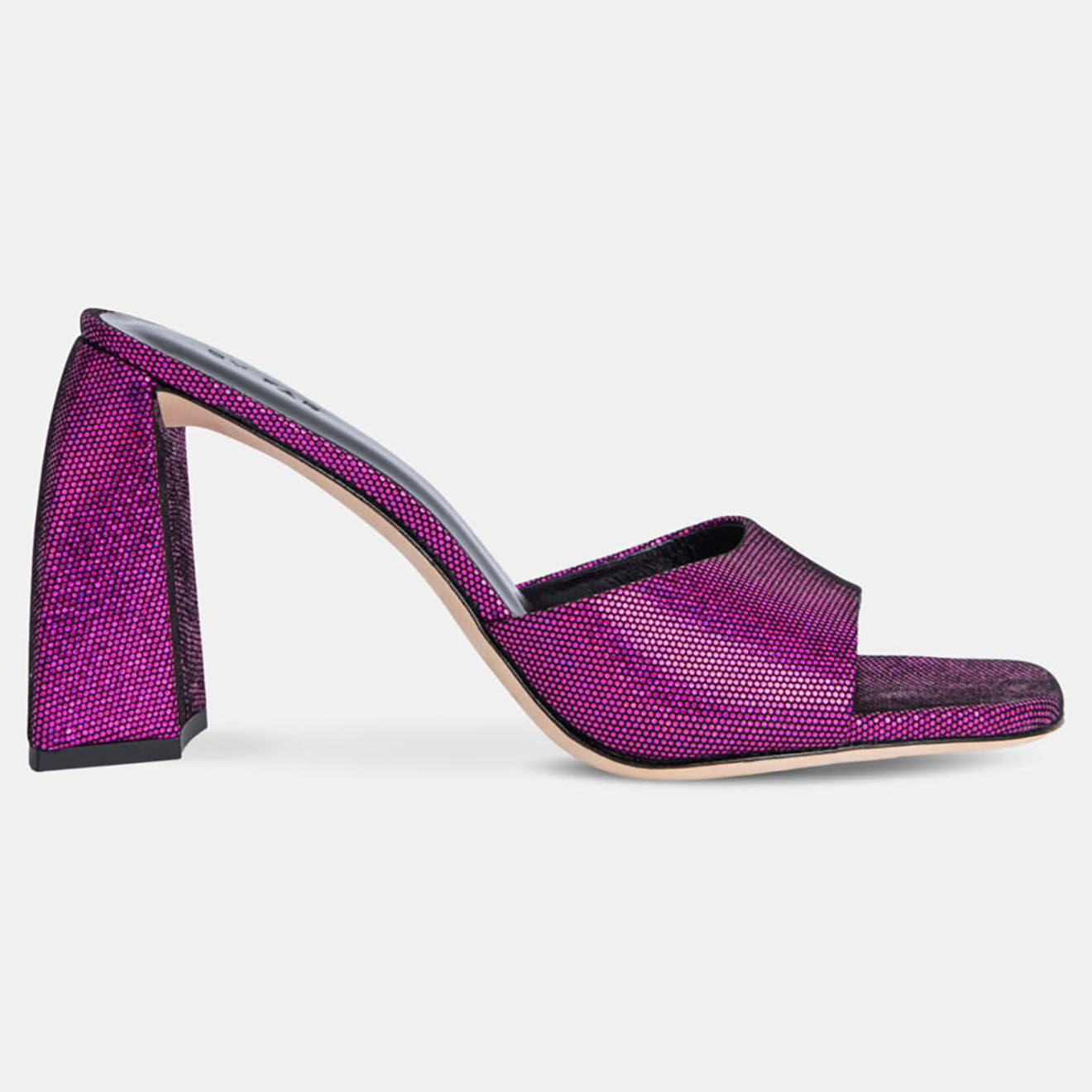 By Far Mules en Cuir disco Michele violette - Talon 10 cm