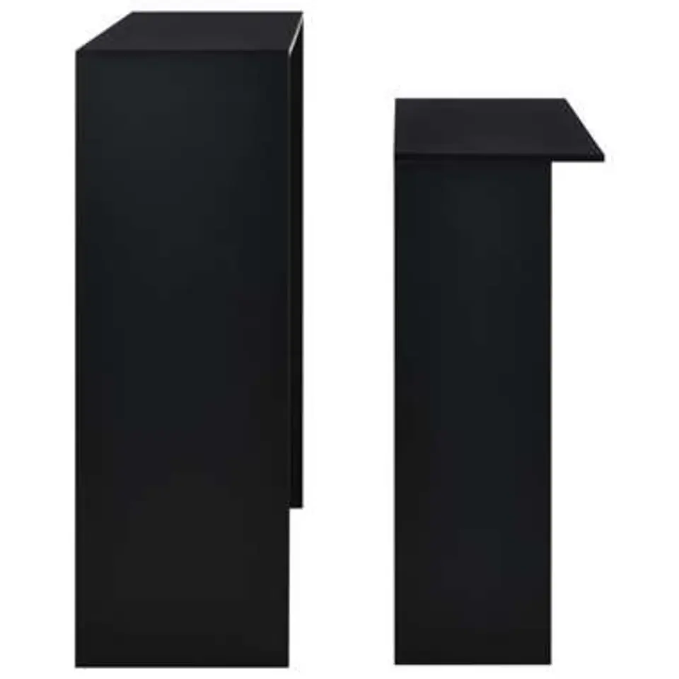 vidaXL - Bartafel - Zwart - Bewerkt hout