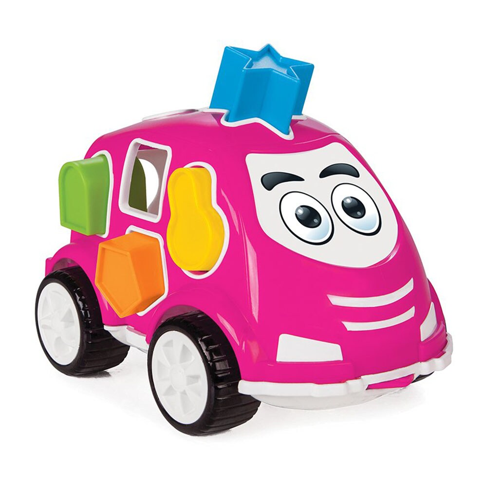 Pilsan Steckspiel Auto 03187 Sortierspiel, verschiedene Formen und Farben pink