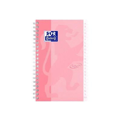 Oxford Touch - Répertoire à spirale 11 x 17 cm - 100 pages - petits carreaux (5x5 mm) - disponible dans différentes couleurs
