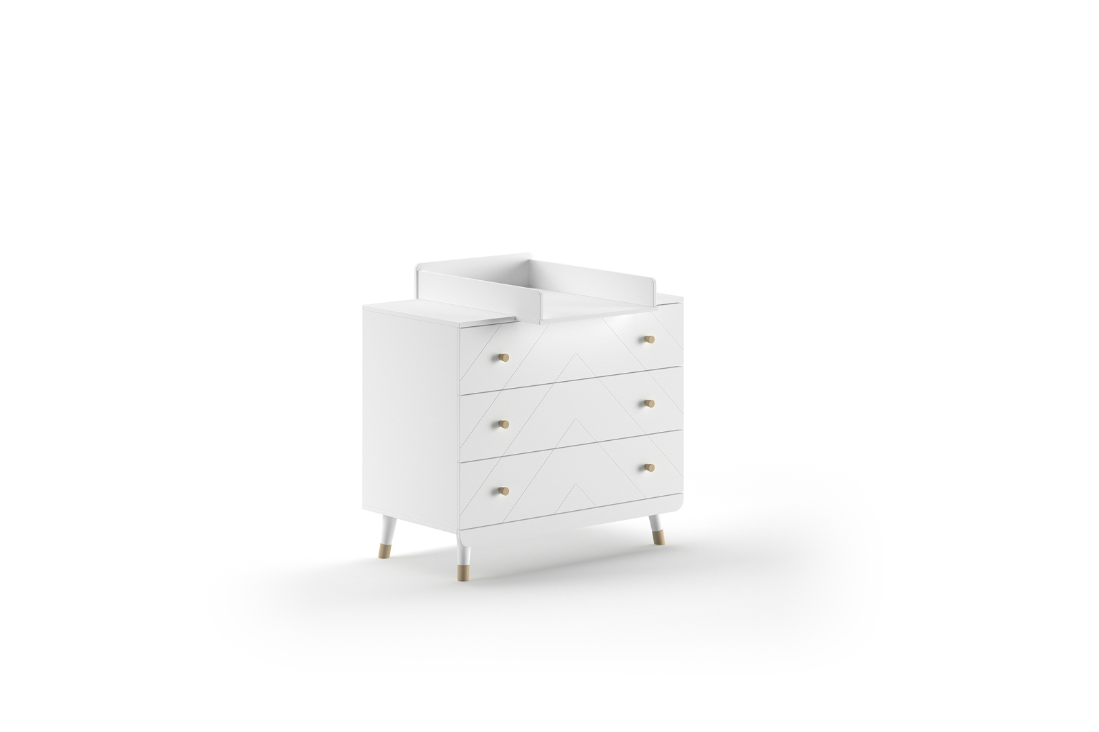 3-teiliges Babyzimmer-Set BILLY - weiß satin