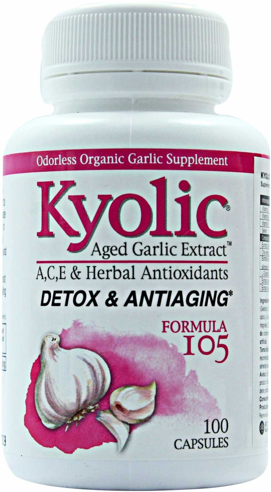 Kyolic Fórmula Desintoxicante e Antienvelhecimento 105100 Cápsulas