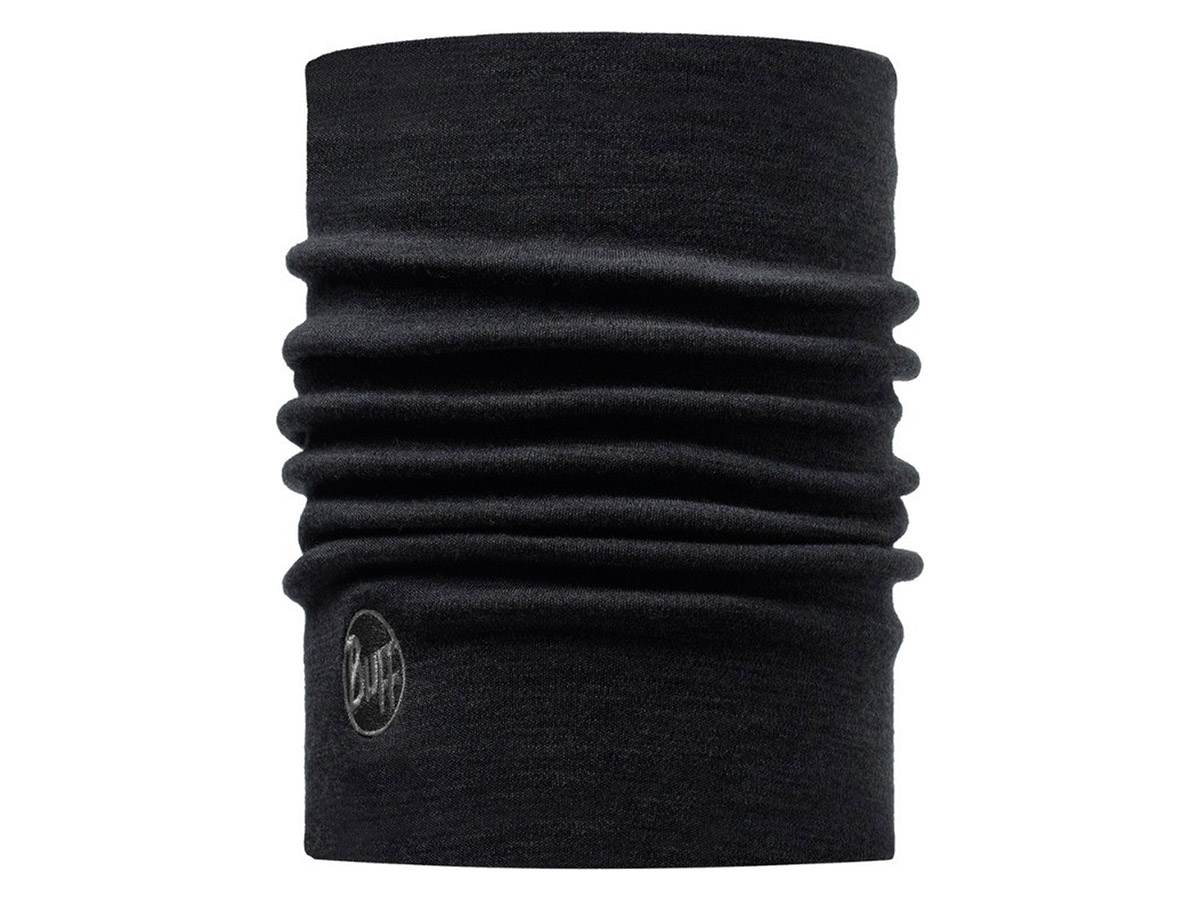 Buff Merino Heavyweight nekwarmer - Solid Black