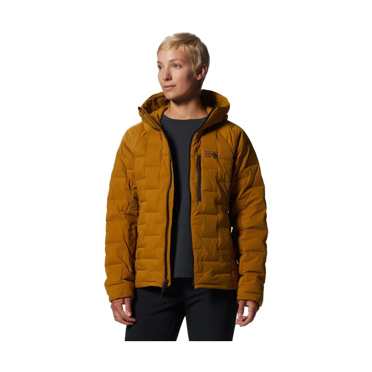 Mountain Hardwear Stretchdown Hoody Jacket Women Olive Gold