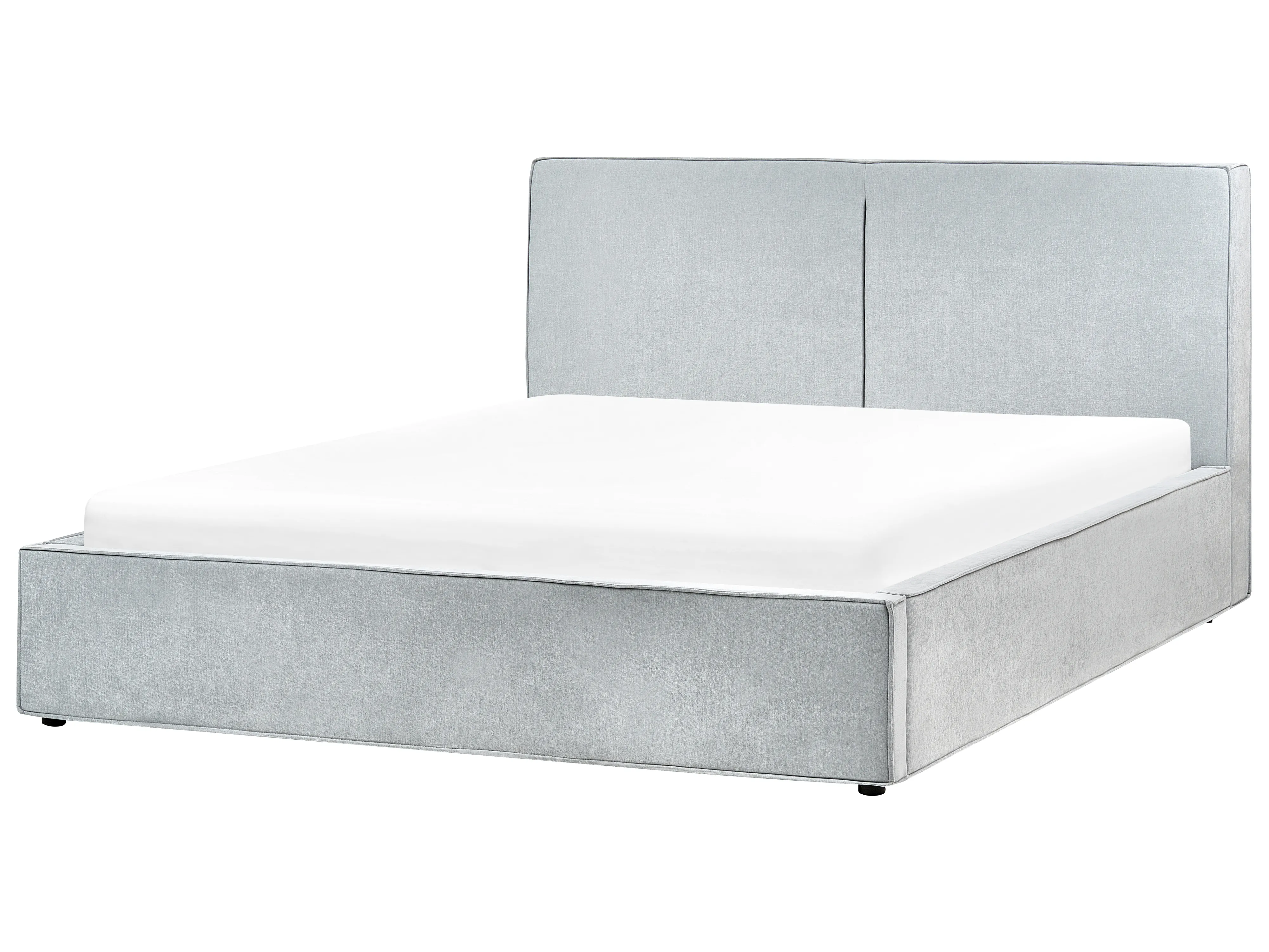 Bed met opbergruimte Chenille MOISSAC 180 x 200 cm Lichtblauw