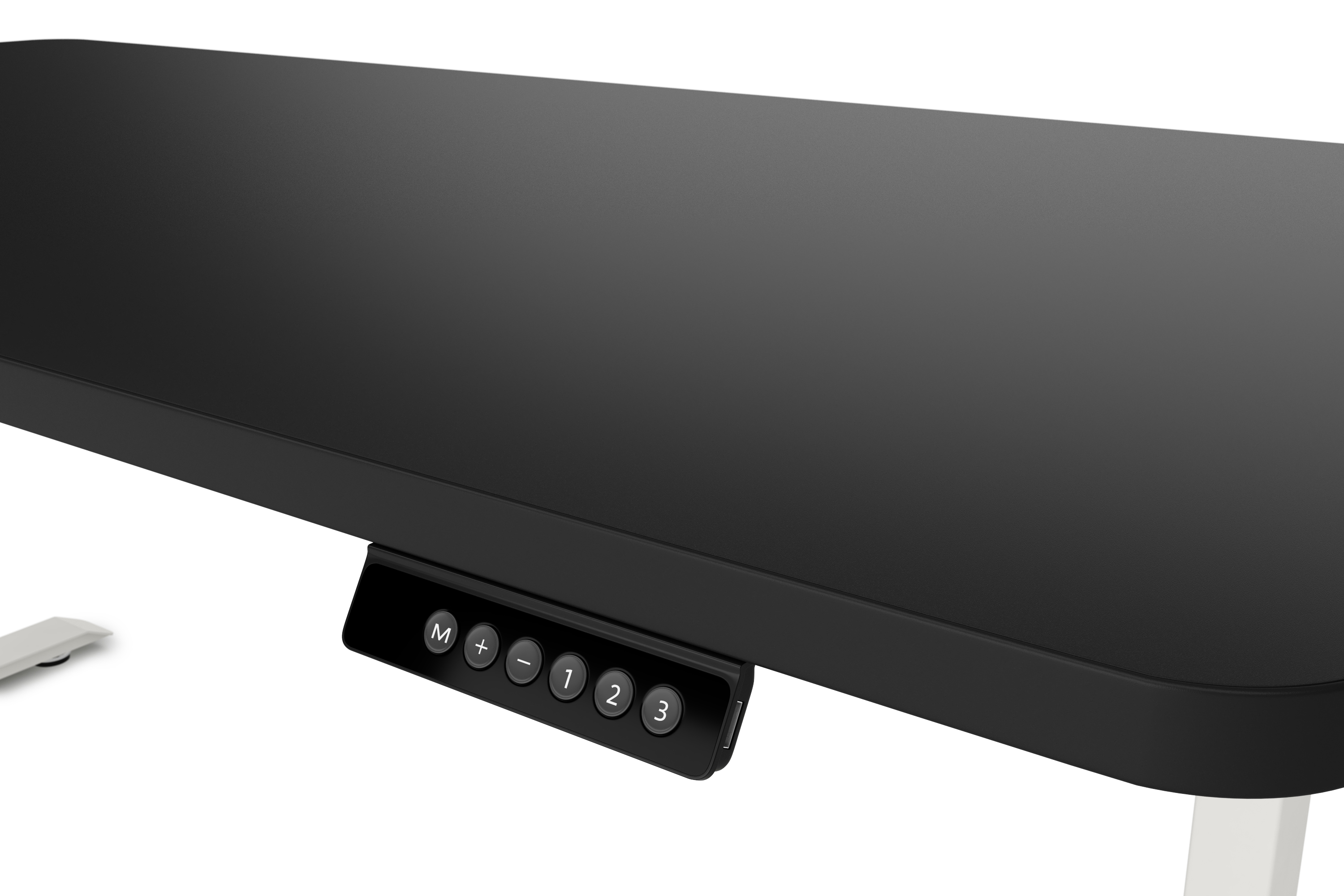 Stehpult elektrisch PREMIUM schwarz/weiss 160 x 80 cm