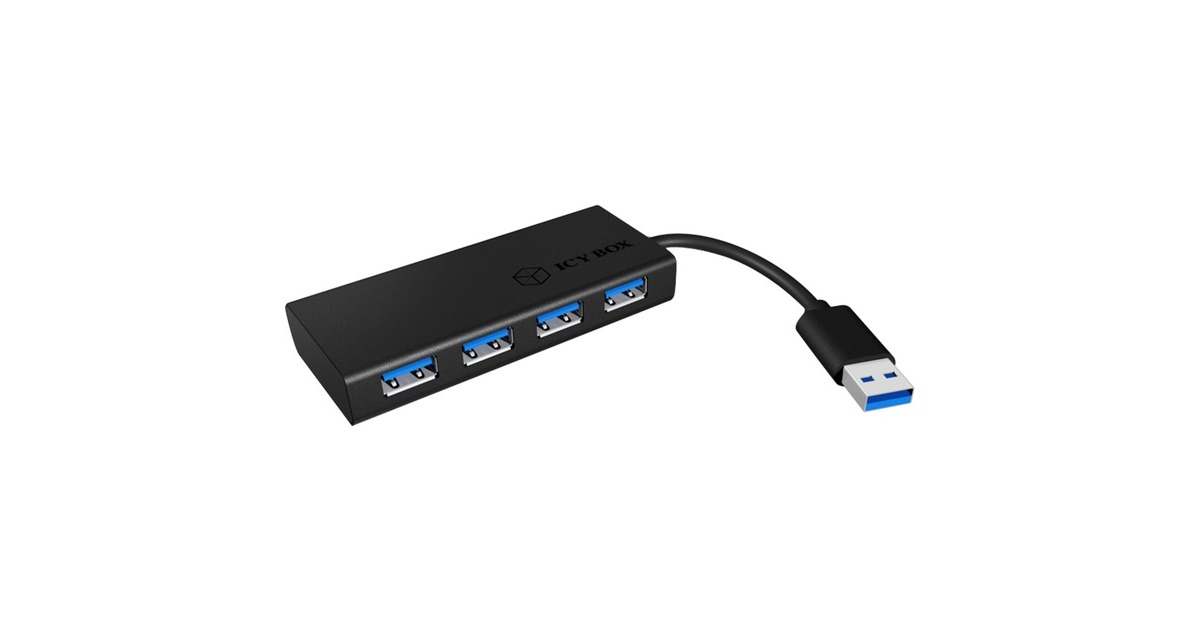 ICY BOXIB-AC6104 USB 3.0 usb-hub  (Zwart)