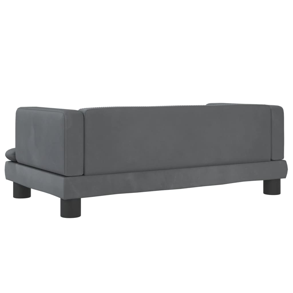 Cama para cães vidaXL em veludo cinza escuro, 60x40x30 cm