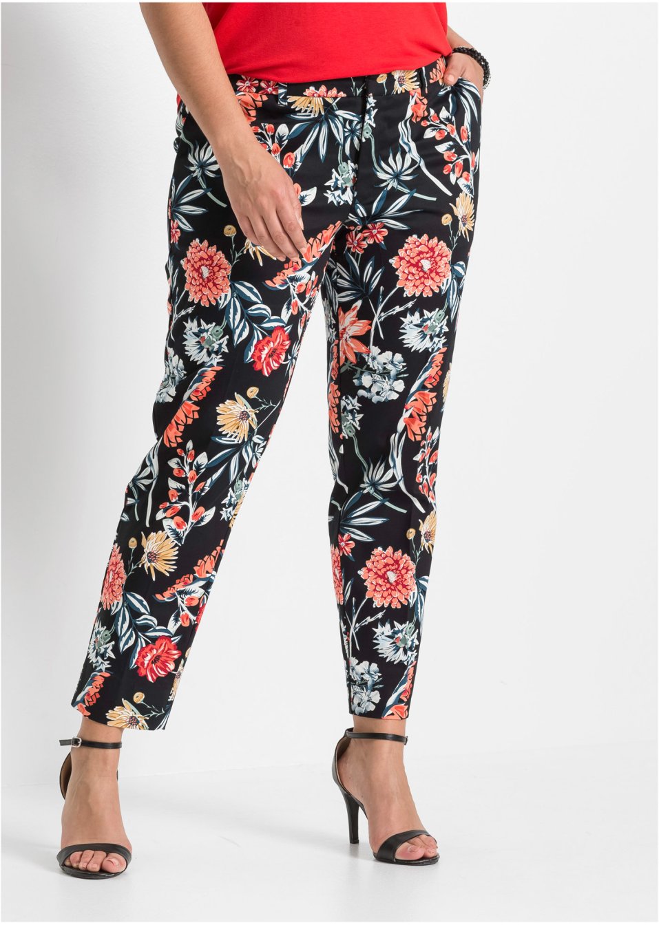 Pantalon extensible 7/8, imprimé