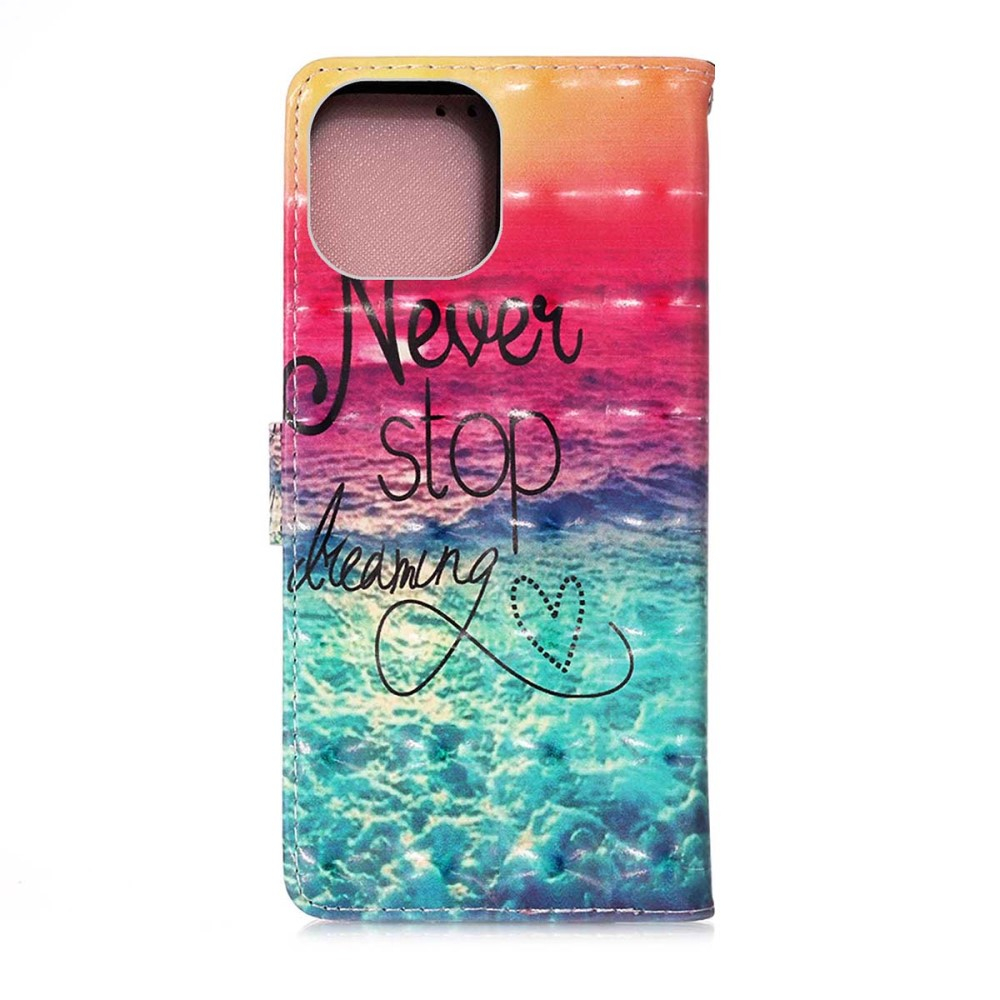iPhone 13 Leder Tasche Never Stop Dreaming