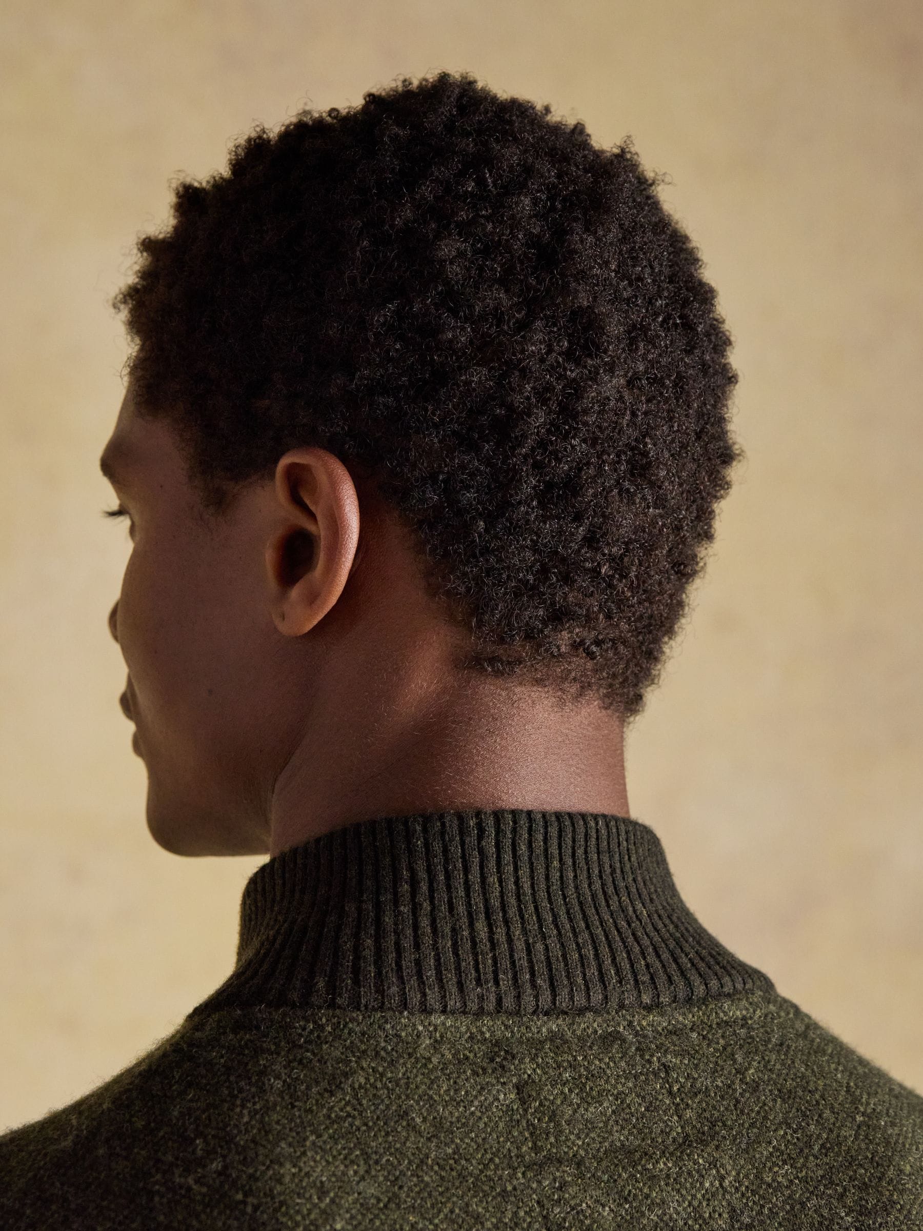 Donkergroen - Joules Highland Wool-Rich Button Quarter Zip Jumper