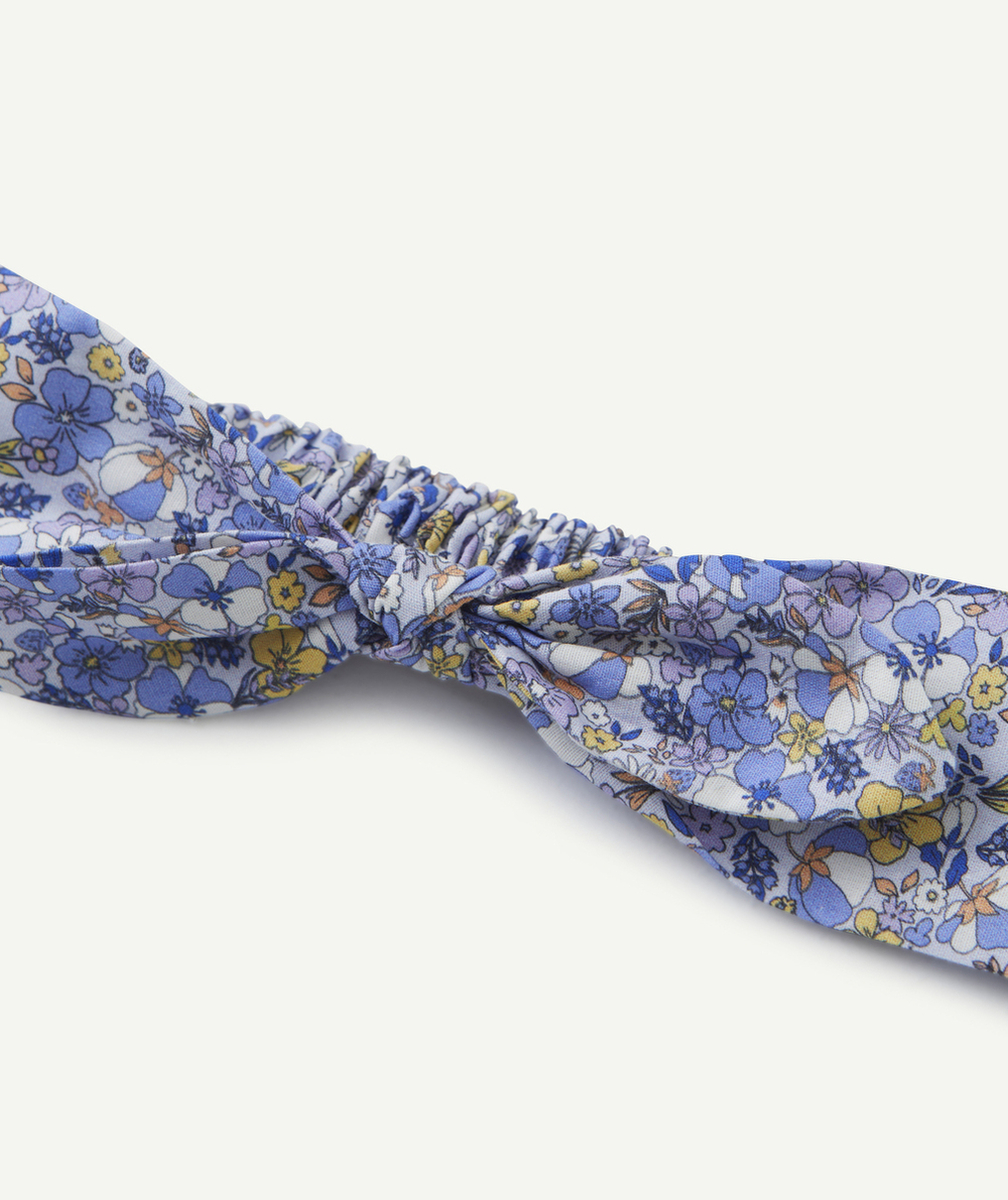 BANDEAU BÉBÉ FILLE IMPRIMÉ FLEURI BLEU
