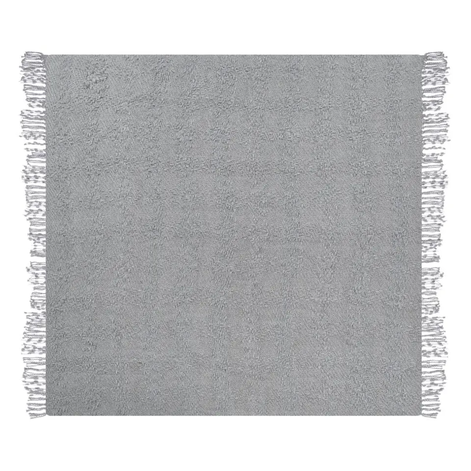 VELLA - Deken - Grijs - 200 x 220 cm - Katoen